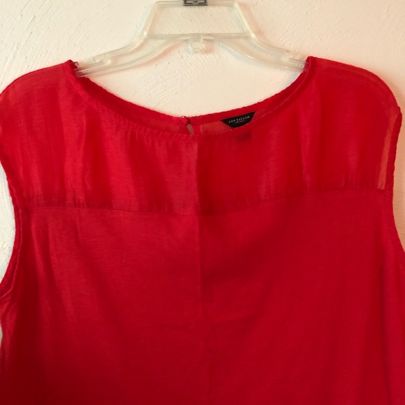 Ann Taylor Sleeveless Top with Silk Accent - Picture 3 of 14